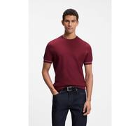 BOSS Camiseta de punto en mezcla de algodón con raya horizontal - StyleH-Nalon, 50560482 Rojo XXXL