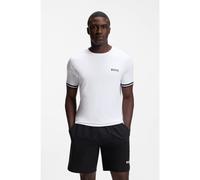 BOSS Camiseta deportiva slim fit con grabado de pelota de tenis - StyleTS_TOC Serve 2, 50559207 Blanco XL