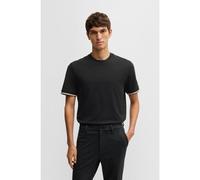 BOSS Camiseta en punto de algodón con raya característica en los puños - StyleThompson 04, 50501097 Negro XXL