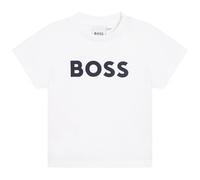 BOSS Camiseta Infantil con Logotipo Grande, Blanco, 18 Meses