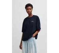 BOSS Camiseta oversize en punto de algodón con logo de diseño - StyleC_Eboyfriend_4, 50540441 Azul oscuro M