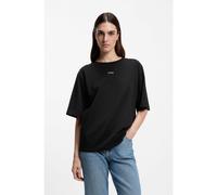BOSS Camiseta oversize fit de algodón con logo estampado en relieve - StyleC_Enis_Small_Logo, 50523256 Negro L