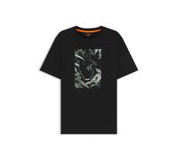 BOSS Camiseta de punto de algodón con motivo animal - StyleTe_Animali, 50546362 Negro XXXL