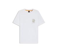 Boss Camiseta para Hombre Te_Structure, Blanco, XXL