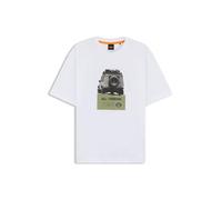 Boss Camiseta para Hombre Te_Wagon, 100 Blanco, XXL