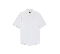 BOSS Camisa regular fit en popelín de algodón - StyleRelegant_6-short_M, 50537331 Blanco XL