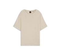 BOSS Camiseta de lino con logo bordado - StyleC_Emma, 50556387 Beige claro S
