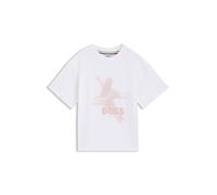 BOSS Camiseta para niñas en algodón elástico con gráfico de bailarina difuminado - StyleJ53029/10P10A, J53029 Blanco 102