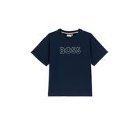 BOSS Camiseta para niños de algodón elástico con logo bordado - StyleJ52152/84914A, J52152 Azul oscuro 126