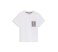 BOSS Camiseta para niños en algodón con rayas de la marca en el bolsillo - StyleJ52895/10P02A, J52895 Blanco 81
