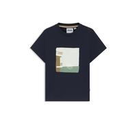 BOSS Camiseta para niños en punto de algodón con gráfico de logo - StyleJ52886/84902A, J52886 Azul oscuro 74