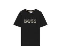 BOSS Camiseta para niños en punto de algodón con logo de diseño - StyleJ52358/09B12A, J52358 Negro 102