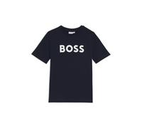 BOSS Camiseta para niños en punto de algodón con logo en contraste - StyleJ25P24/84904A, J25P24 Azul oscuro 126