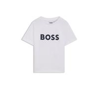 BOSS Camiseta para niños en punto de algodón con logo en contraste - StyleJ25P24/84904A, J25P24 Blanco 114