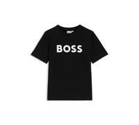 BOSS Camiseta para niños en punto de algodón con logo en contraste - StyleJ25P24/84904A, J25P24 Negro 114