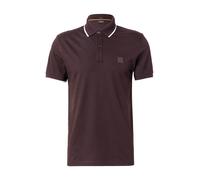 BOSS Camiseta 'Passertip' marrón oscuro / blanco XXXL marrón oscuro / blanco