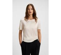 BOSS Camiseta regular fit con parte delantera de seda elástica - StyleEsandy, 50457656 Natural L