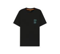 BOSS Camiseta regular fit de algodón con ilustración estampada - StyleTe_structure, 50554610 Negro L