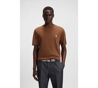 BOSS Camiseta regular fit de algodón con monograma Double B - StyleC-Taut 01, 50520298 Marrón L