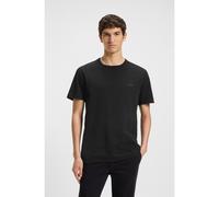 BOSS Camiseta regular fit de algodón flameado con detalle de logo - StyleTegood, 50508243 Negro XXXL