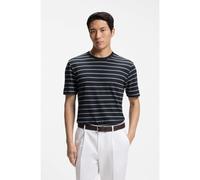 BOSS Camiseta regular fit de algodón y lino - StyleH-Taut 235, 50559166 Azul oscuro XXXL