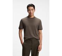 BOSS Camiseta regular fit de jacquard de algodón y seda - StyleL-Tesar 141, 50565889 Marrón S