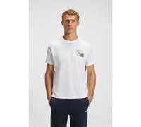 BOSS Camiseta relaxed fit con detalles reflectantes decorativos - StyleTee Stripe Zone, 50548093 Blanco S