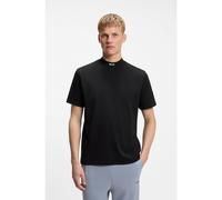 BOSS Camiseta relaxed fit de algodón elástico con cuello caja - StyleTee Collar, 50562120 Negro XS