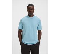 BOSS Camiseta relaxed fit de algodón elástico con logo en el cuello - StyleTee Collar Zone, 50551139 Celeste L