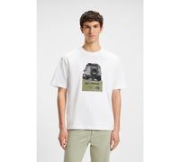 BOSS Camiseta relaxed fit en punto de algodón con logo estampado - StyleTe_Wagon, 50546958 Blanco M