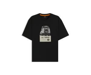 BOSS Camiseta relaxed fit en punto de algodón con logo estampado - StyleTe_Wagon, 50546958 Negro S