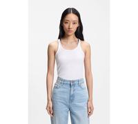 BOSS Camiseta sin mangas con espalda nadadora en algodón elástico - StyleC_Epetite, 50554664 Blanco M