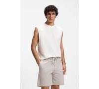 BOSS Camiseta sin mangas de algodón elástico con efecto flameado - StyleTe_Surf, 50559220 Natural L