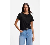 BOSS Camiseta slim fit de algodón con logo bordado en estilo manuscrito - StyleC_Elove_embro, 50554696 Negro L