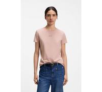 BOSS Camiseta slim fit de algodón con logo bordado en estilo manuscrito - StyleC_Elove_embro, 50554696 Rosa claro S