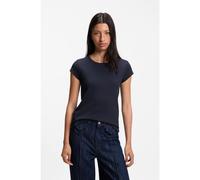 BOSS Camiseta slim fit de algodón elástico con logo bordado - StyleC_Ecute, 50554675 Azul oscuro XS