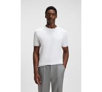 BOSS Camiseta slim fit de algodón mercerizado con ribetes en contraste - StyleH-Tessler 200, 50543858 Blanco XXL