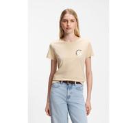 BOSS Camiseta slim fit de punto de algodón con ilustración estampada - StyleC_Elove_5, 50566827 Beige claro S