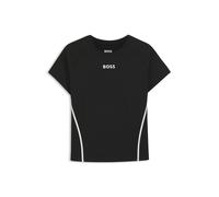 BOSS Camiseta slim fit deportiva con control de la humedad - StyleElogofit2, 50569581 Negro M