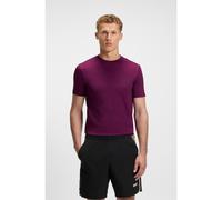 BOSS Camiseta slim fit deportiva de punto elástico con control de la humedad - StyleTee Check TOC, 50543330 Rosa oscuro S