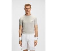BOSS Camiseta slim fit deportiva de punto elástico con control de la humedad - StyleTee Check TOC, 50543330 Beige claro XXXL
