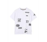 BOSS Camiseta holgada para niños en algodón con insignias estampadas - StyleJ52984/10P04A, J52984 Blanco 114