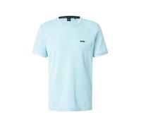 BOSS Camiseta de algodón elástico con rayas y logotipo - StyleTaul, 50521245 Celeste XL
