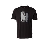 BOSS Camiseta 'Te_Imprint' gris / gris oscuro / negro 5XL gris / gris oscuro / negro