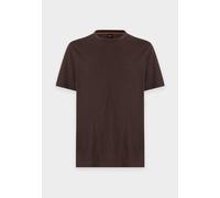BOSS Camiseta de punto de algodón con detalle de logo - StyleTegood, 50508243 Marrón oscuro S