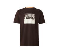 BOSS Camiseta 'Wheel' marrón oscuro / orquidea / negro / offwhite XL marrón oscuro / orquidea / negro / offwhite