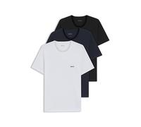 BOSS Camisetas clásicas de algodón puro de manga corta y cuello redondo para hombre, paquete de 6 unidades. Color: multicolor, artículo: -984, negro/azul marino/blanco, talla: S