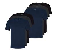 BOSS Camisetas clásicas de Manga Corta para Hombre, algodón Puro, Cuello en V, Paquete de 3, 497 Negro, Antracita, Azul Marino, XL