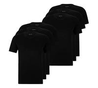 BOSS Camisetas clásicas de Manga Corta para Hombre, algodón Puro, Cuello en V, Paquete de 3, Black001, M