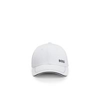 BOSS Gorra de sarga de algodón con ribetes en contraste y logo bordado - StyleCap-1, 50492716 Blanco pcs.